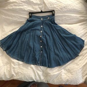 Chambray Circle Skirt